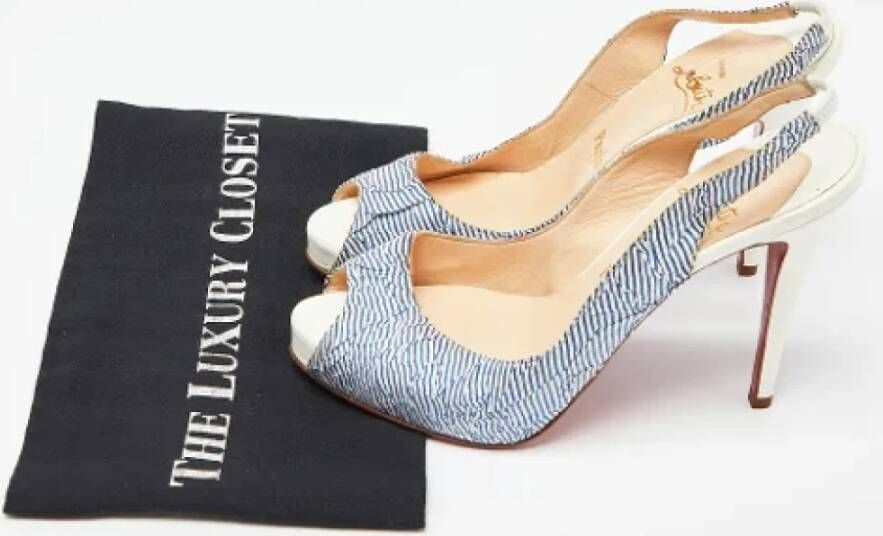 Christian Louboutin Pre-owned Fabric heels Blue Dames