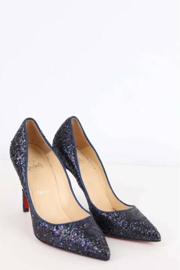 Christian Louboutin Pre-owned Fabric heels Blue Dames