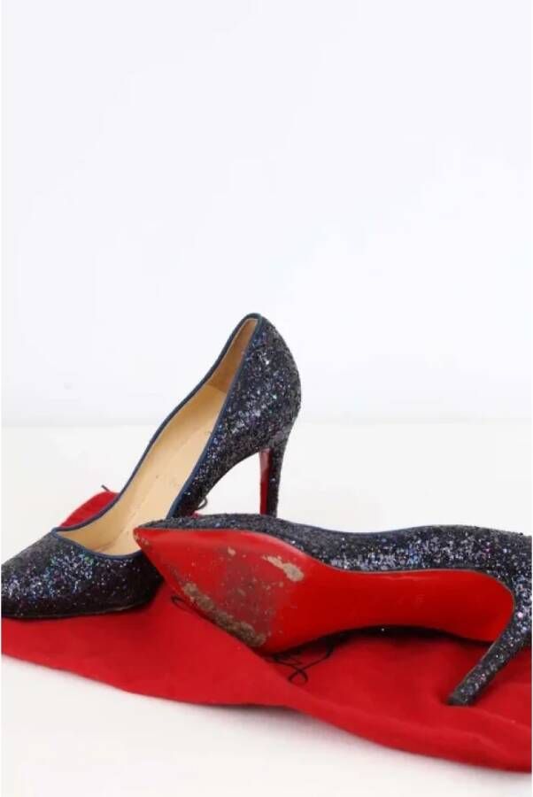 Christian Louboutin Pre-owned Fabric heels Blue Dames