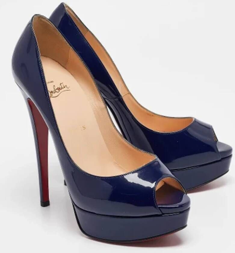 Christian Louboutin Pre-owned Fabric heels Blue Dames