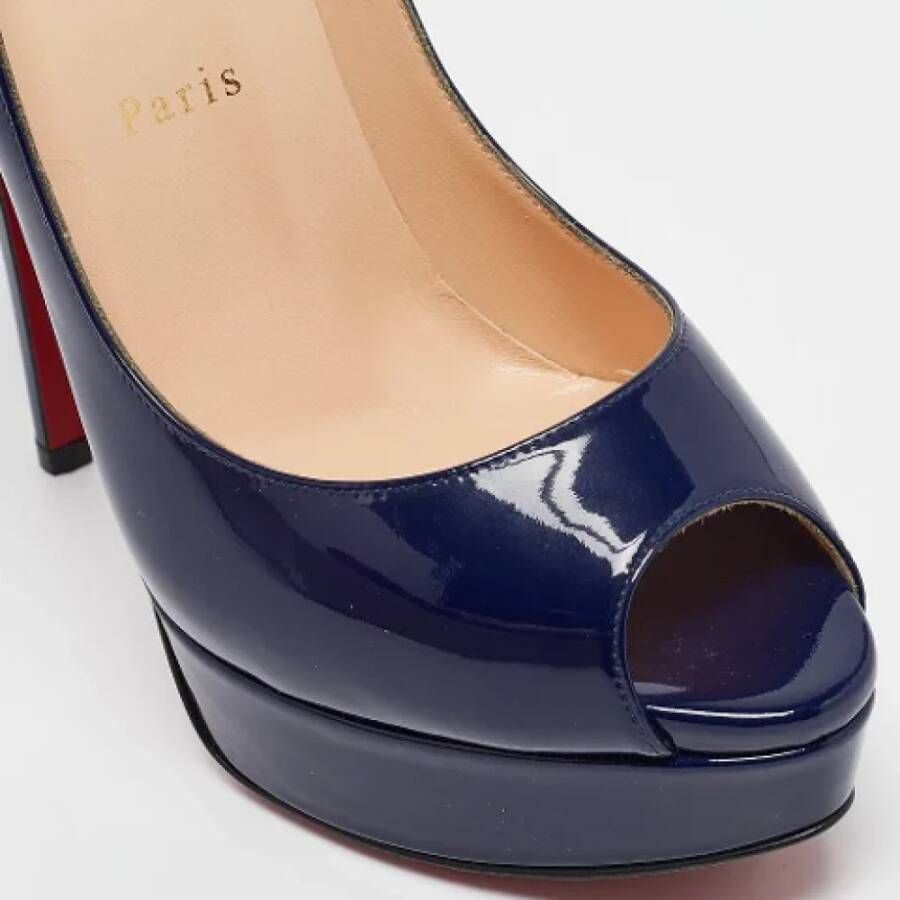 Christian Louboutin Pre-owned Fabric heels Blue Dames