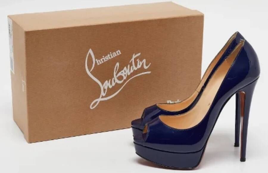 Christian Louboutin Pre-owned Fabric heels Blue Dames