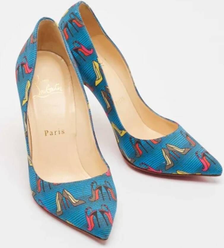 Christian Louboutin Pre-owned Fabric heels Blue Dames