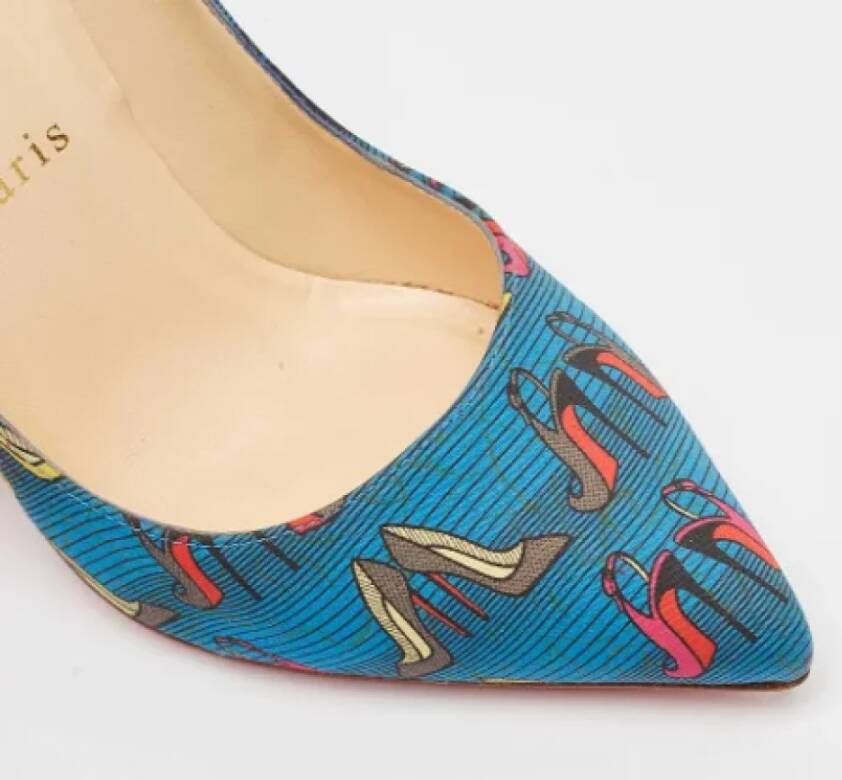 Christian Louboutin Pre-owned Fabric heels Blue Dames