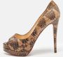 Christian Louboutin Pre-owned Fabric heels Brown Dames - Thumbnail 2