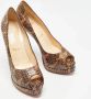 Christian Louboutin Pre-owned Fabric heels Brown Dames - Thumbnail 4