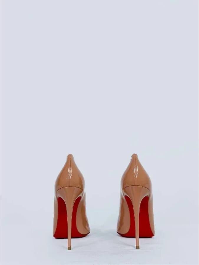 Christian Louboutin Pre-owned Fabric heels Brown Dames