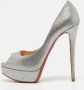 Christian Louboutin Pre-owned Fabric heels Gray Dames - Thumbnail 2