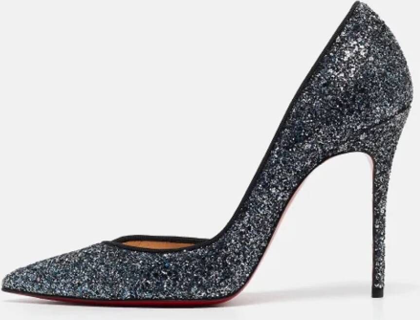 Christian Louboutin Pre-owned Fabric heels Gray Dames