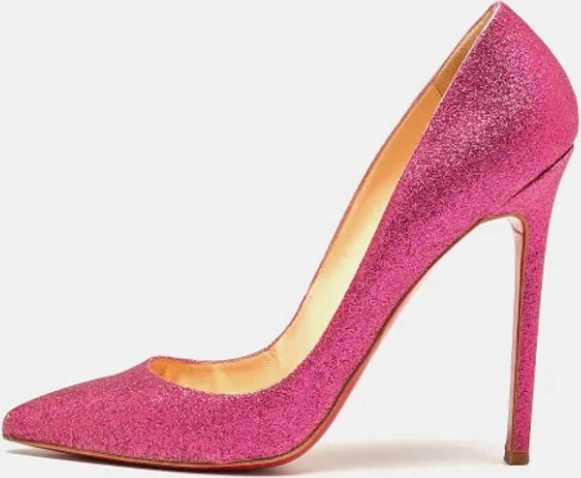 Christian Louboutin Pre-owned Fabric heels Pink Dames