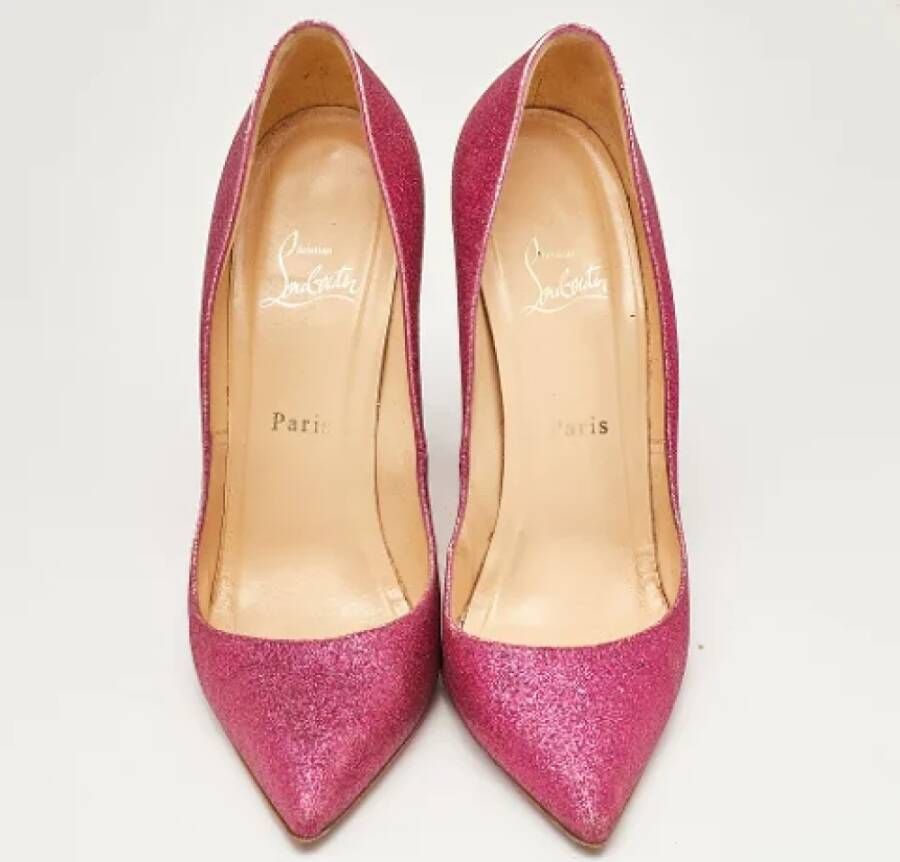 Christian Louboutin Pre-owned Fabric heels Pink Dames