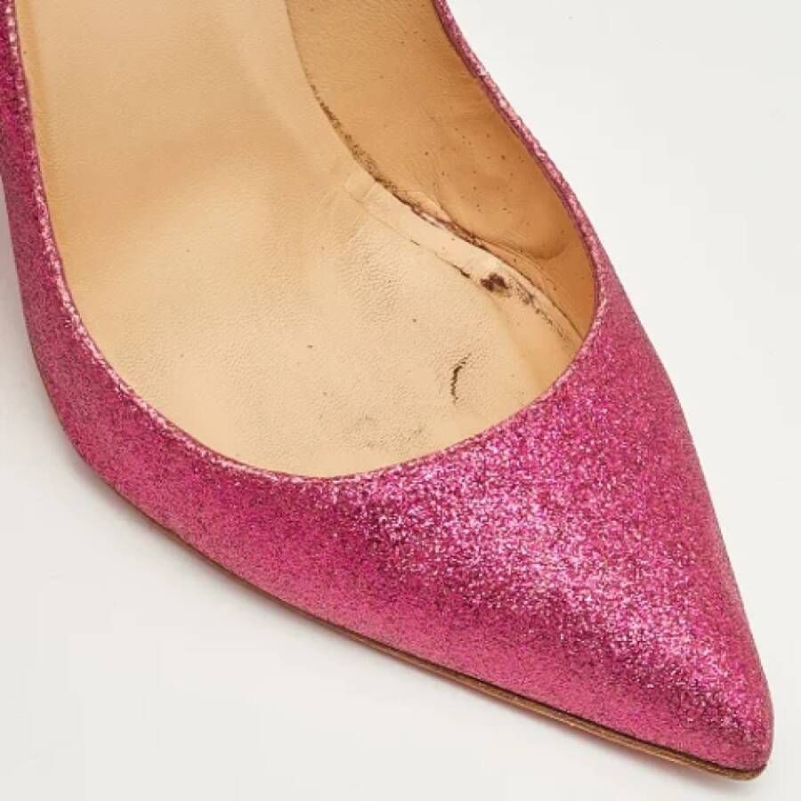 Christian Louboutin Pre-owned Fabric heels Pink Dames