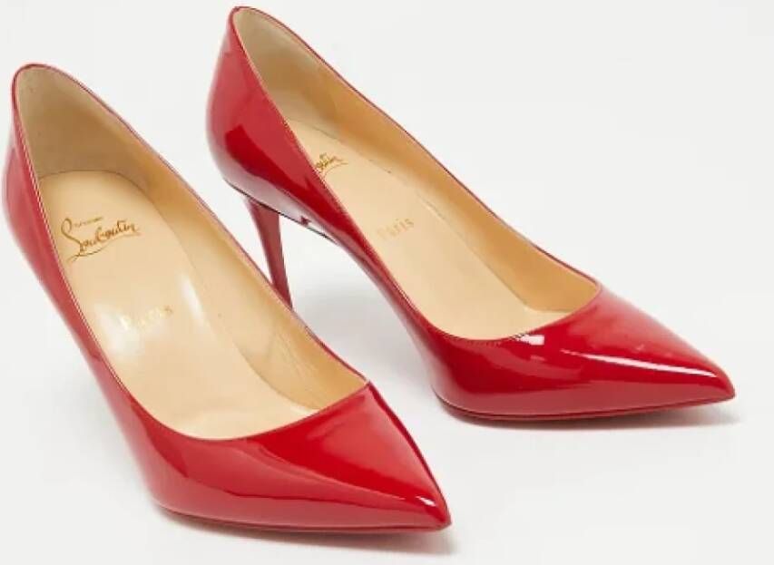 Christian Louboutin Pre-owned Fabric heels Red Dames