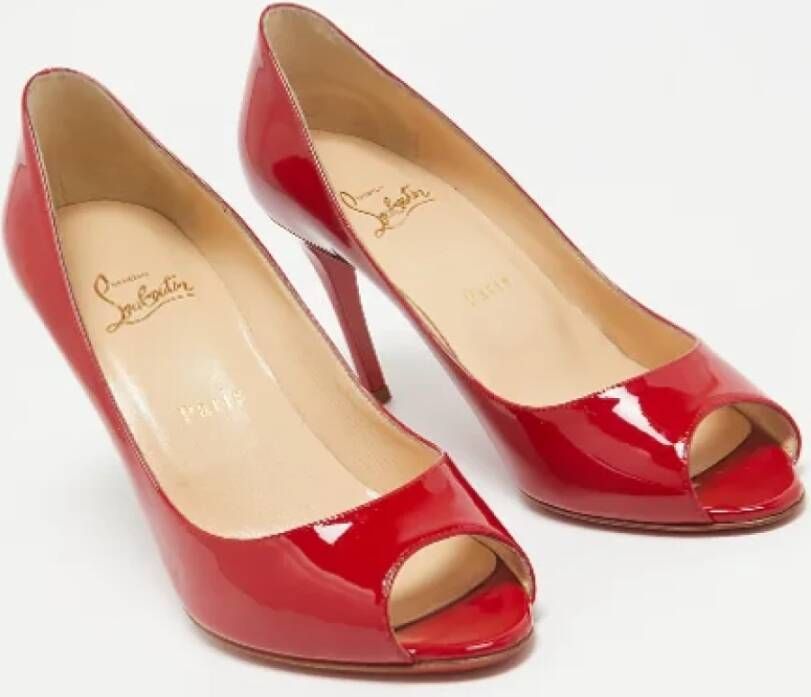 Christian Louboutin Pre-owned Fabric heels Red Dames