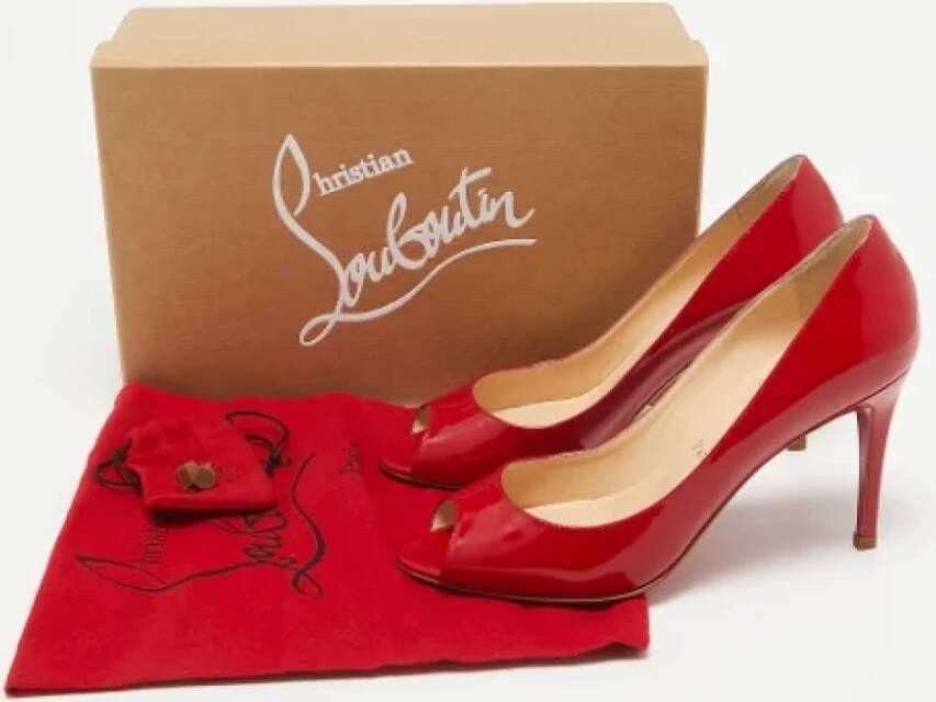 Christian Louboutin Pre-owned Fabric heels Red Dames