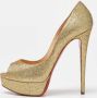 Christian Louboutin Pre-owned Fabric heels Yellow Dames - Thumbnail 2