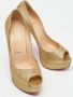 Christian Louboutin Pre-owned Fabric heels Yellow Dames - Thumbnail 4