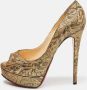 Christian Louboutin Pre-owned Fabric heels Yellow Dames - Thumbnail 2