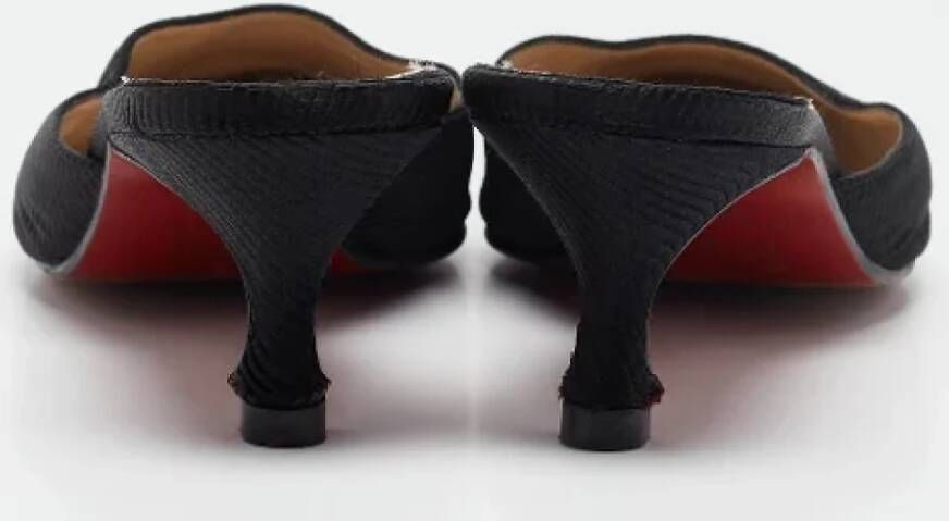 Christian Louboutin Pre-owned Fabric mules Black Dames