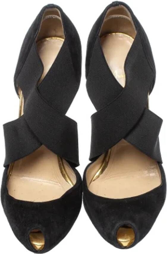 Christian Louboutin Pre-owned Fabric sandals Black Dames