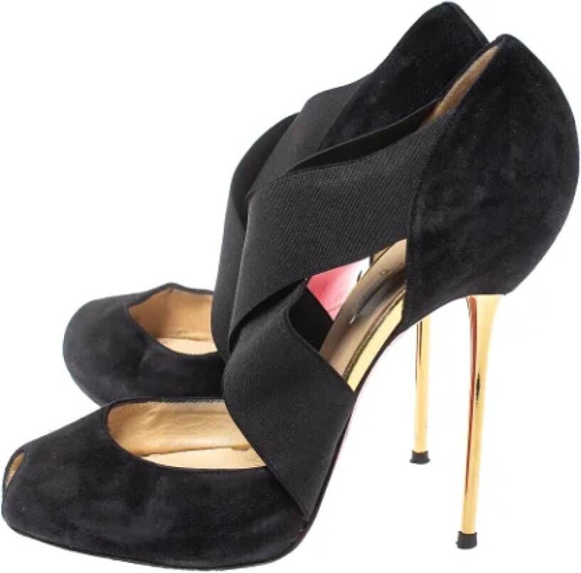 Christian Louboutin Pre-owned Fabric sandals Black Dames