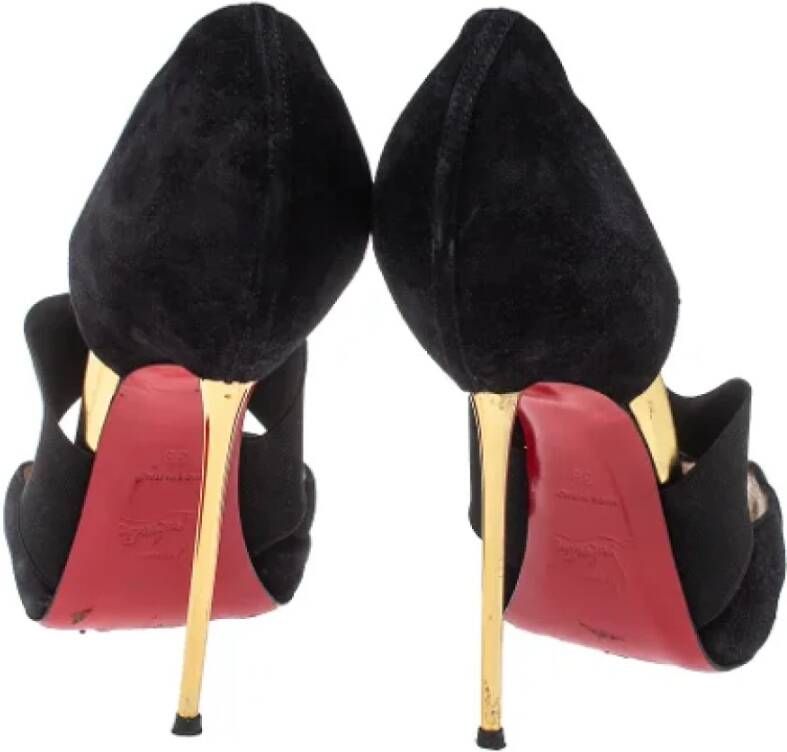 Christian Louboutin Pre-owned Fabric sandals Black Dames