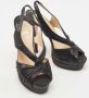 Christian Louboutin Pre-owned Fabric sandals Black Dames - Thumbnail 4