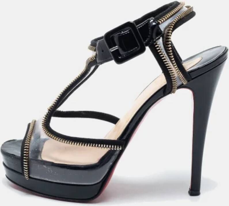 Christian Louboutin Pre-owned Fabric sandals Black Dames