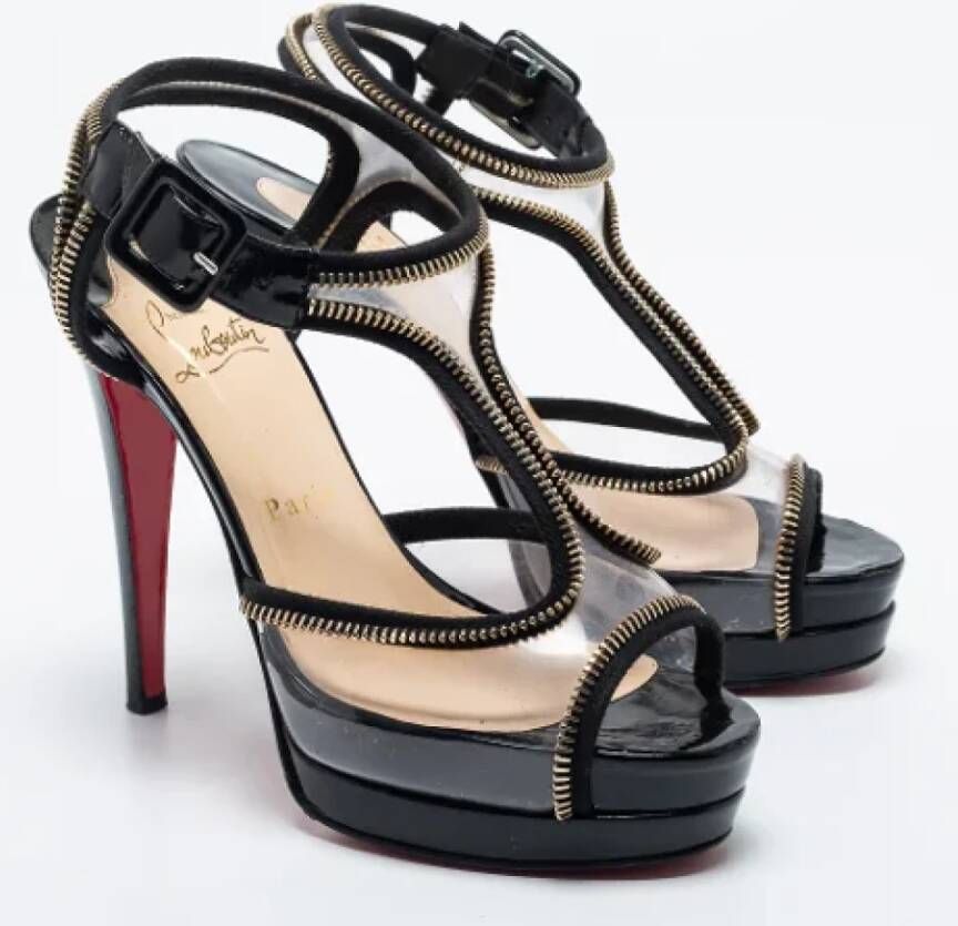 Christian Louboutin Pre-owned Fabric sandals Black Dames