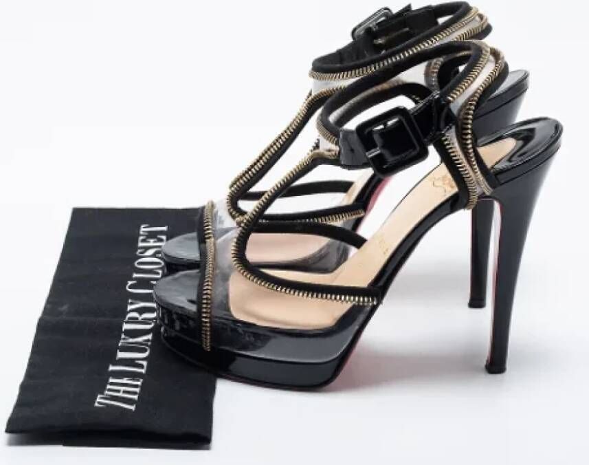 Christian Louboutin Pre-owned Fabric sandals Black Dames