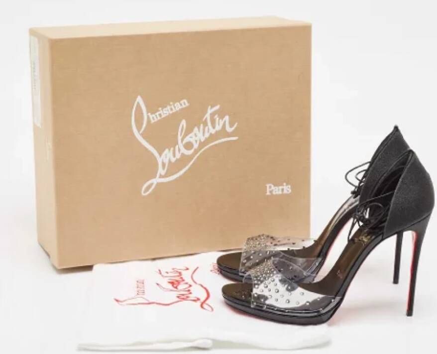 Christian Louboutin Pre-owned Fabric sandals Black Dames