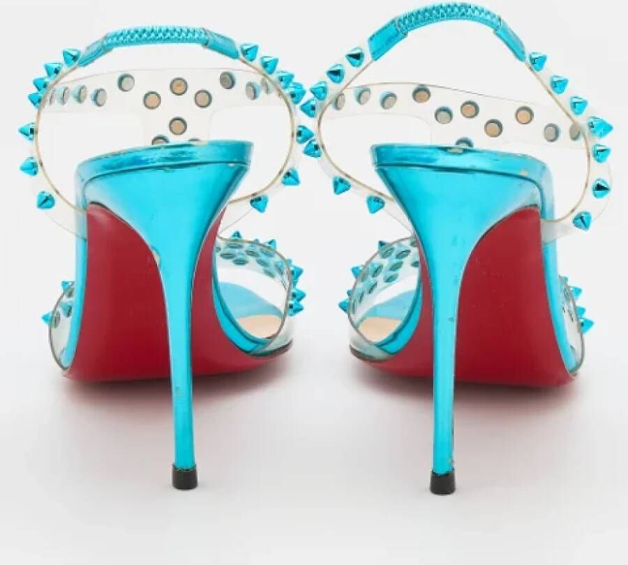 Christian Louboutin Pre-owned Fabric sandals Blue Dames