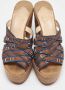 Christian Louboutin Pre-owned Fabric sandals Blue Dames - Thumbnail 3