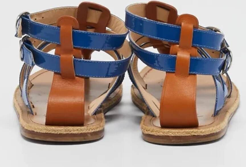 Christian Louboutin Pre-owned Fabric sandals Blue Dames