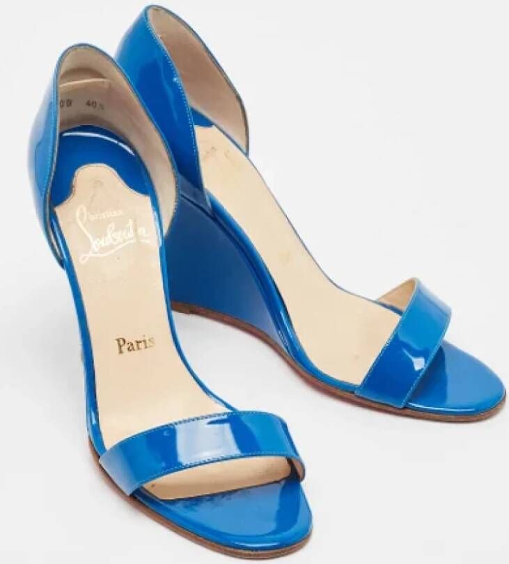 Christian Louboutin Pre-owned Fabric sandals Blue Dames