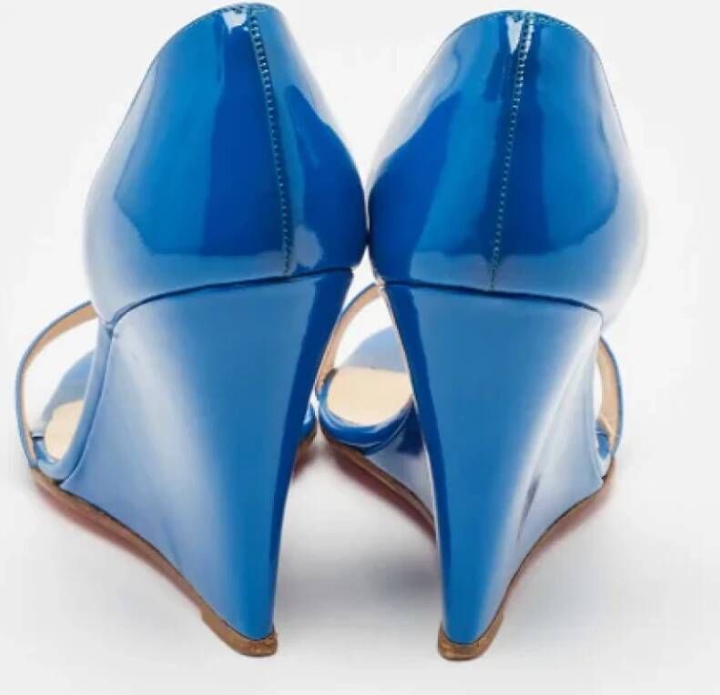 Christian Louboutin Pre-owned Fabric sandals Blue Dames