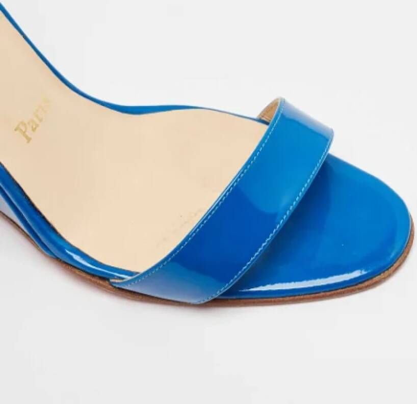 Christian Louboutin Pre-owned Fabric sandals Blue Dames