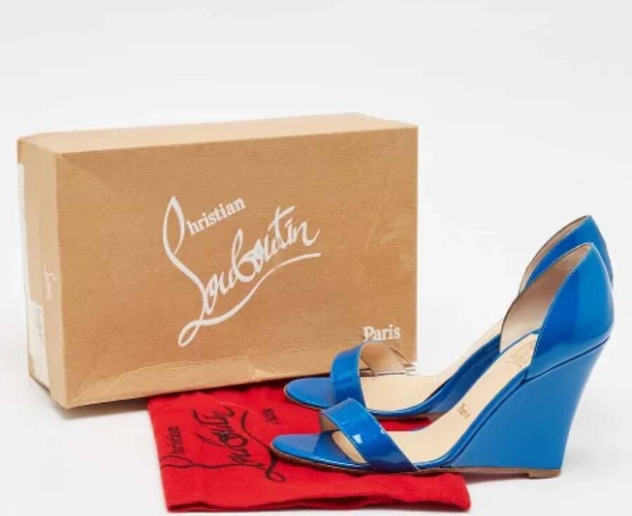 Christian Louboutin Pre-owned Fabric sandals Blue Dames