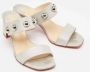 Christian Louboutin Pre-owned Fabric sandals Gray Dames - Thumbnail 4