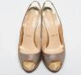 Christian Louboutin Pre-owned Fabric sandals Gray Dames - Thumbnail 3