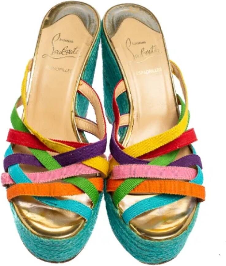 Christian Louboutin Pre-owned Fabric sandals Multicolor Dames