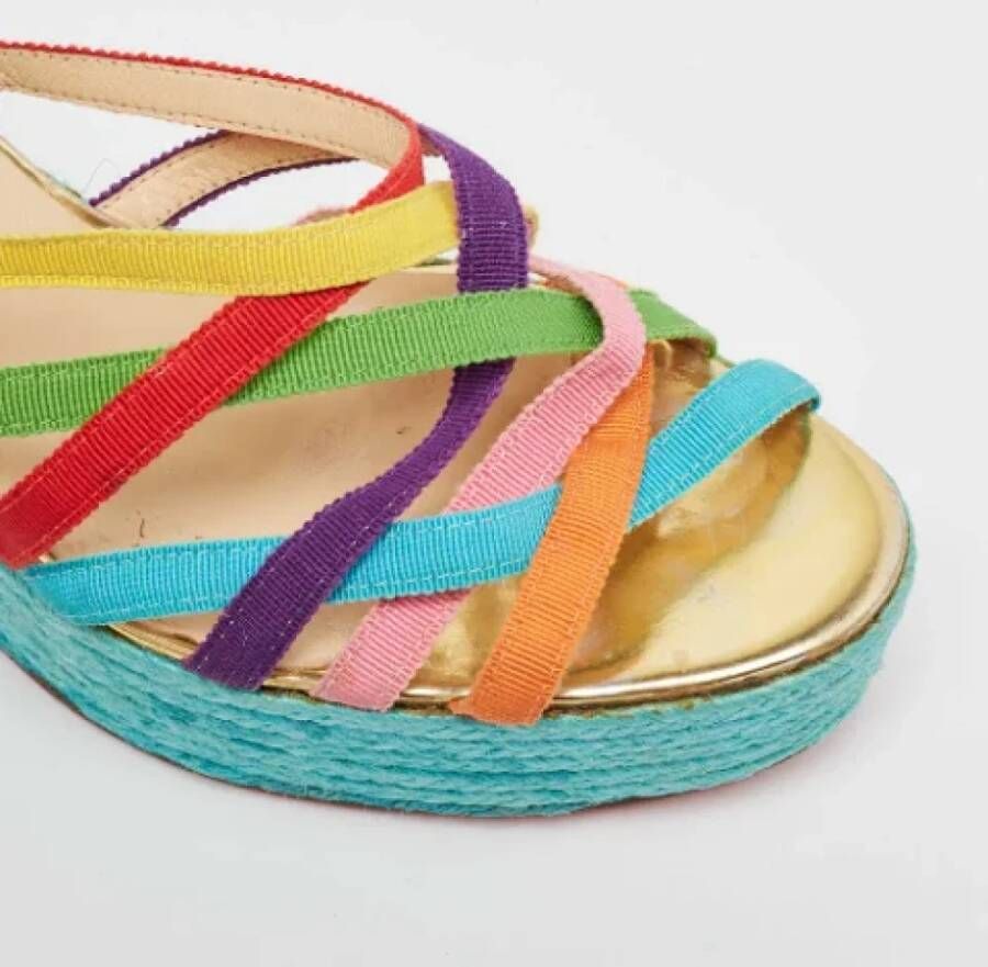 Christian Louboutin Pre-owned Fabric sandals Multicolor Dames