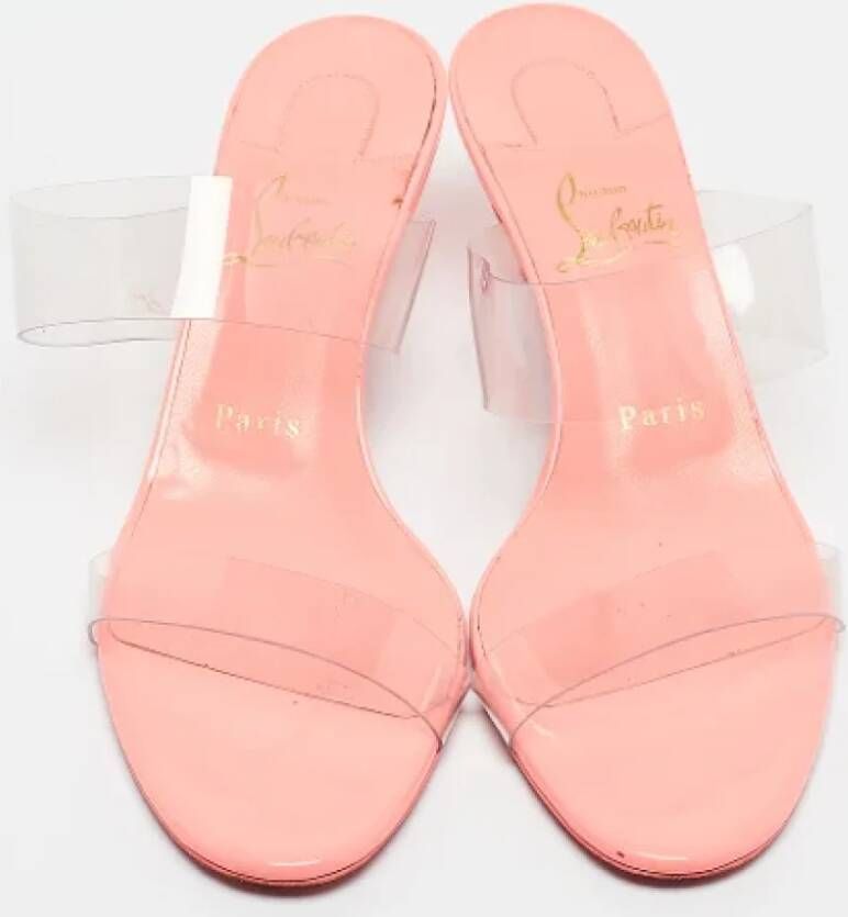 Christian Louboutin Pre-owned Fabric sandals Pink Dames