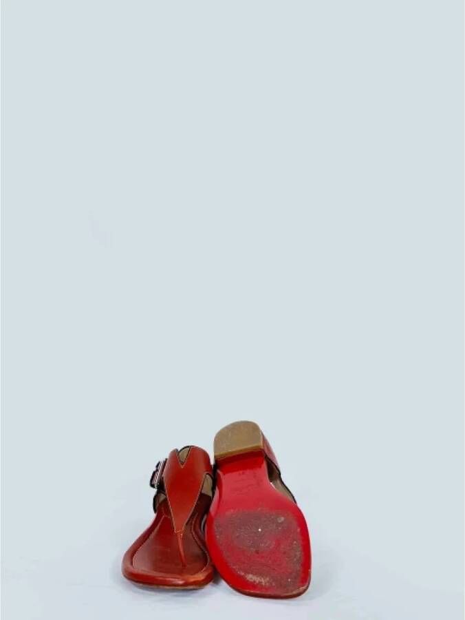 Christian Louboutin Pre-owned Fabric sandals Red Dames