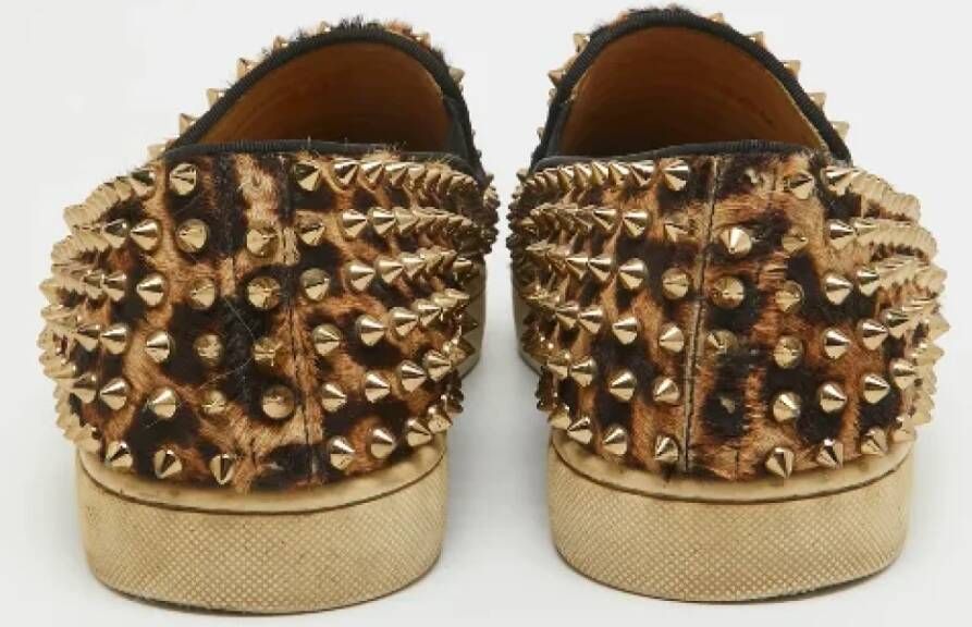 Christian Louboutin Pre-owned Fabric sneakers Brown Heren