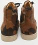 Christian Louboutin Pre-owned Fabric sneakers Brown Heren - Thumbnail 4