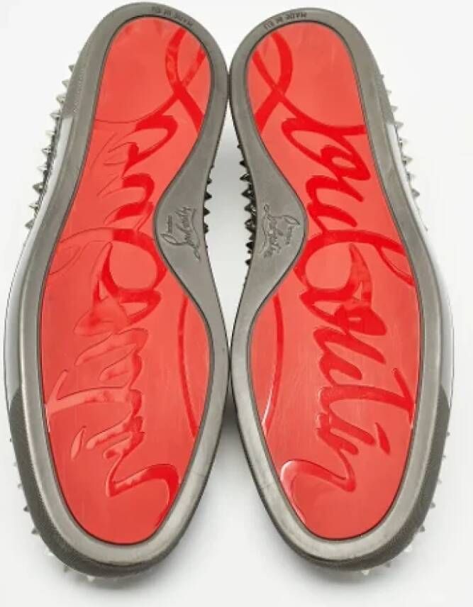 Christian Louboutin Pre-owned Felt sneakers Gray Heren