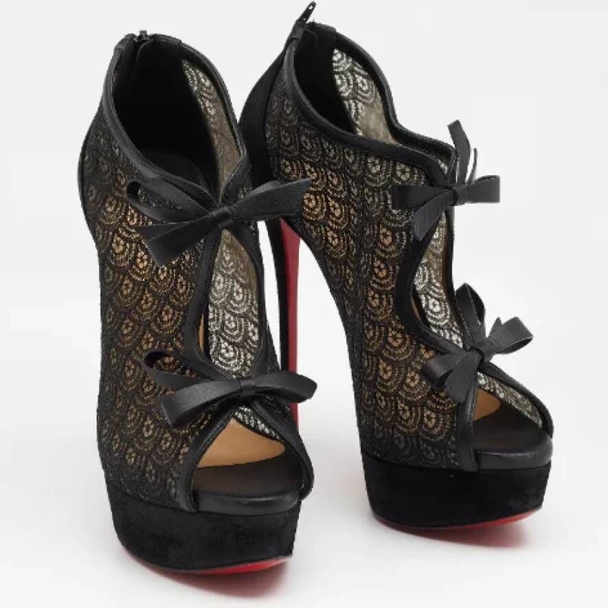 Christian Louboutin Pre-owned Lace boots Black Dames