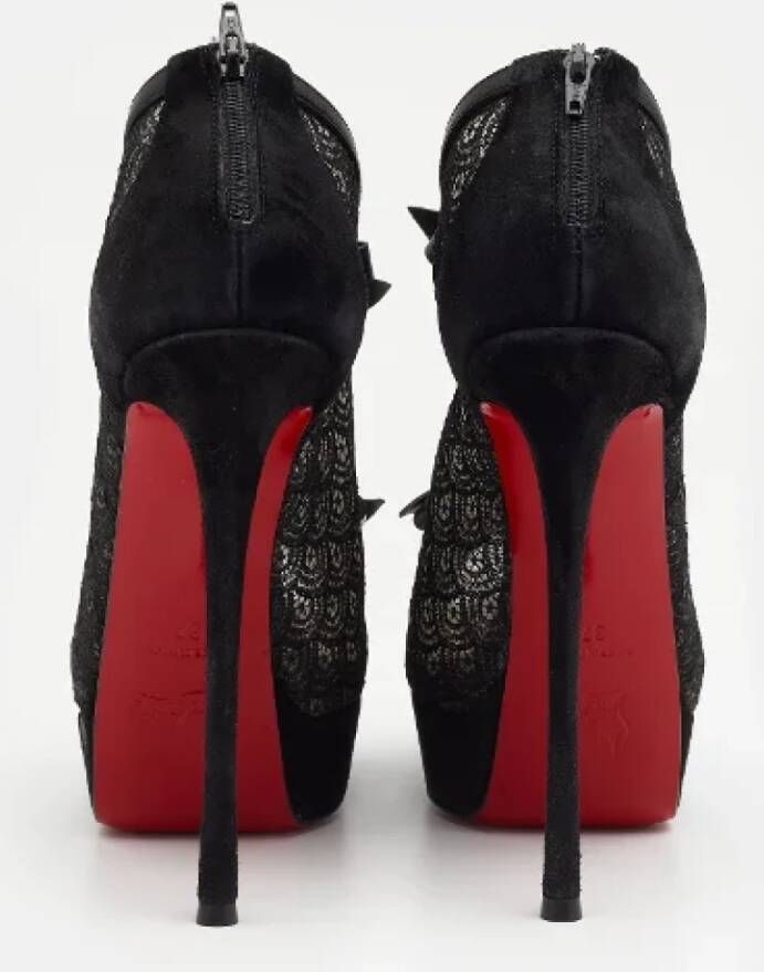 Christian Louboutin Pre-owned Lace boots Black Dames