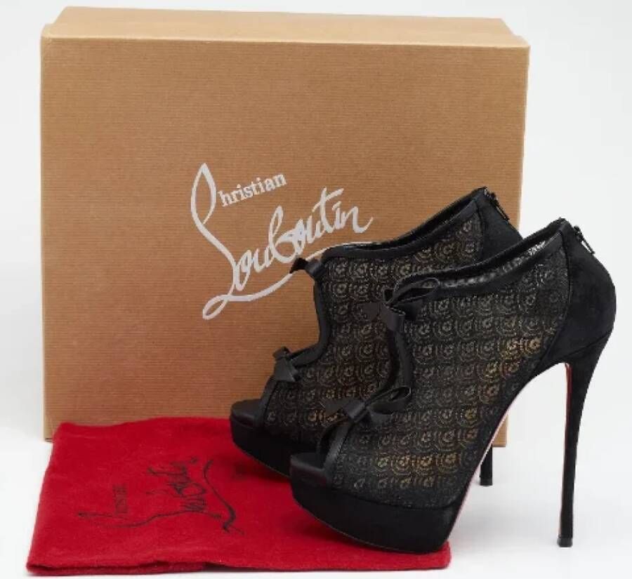 Christian Louboutin Pre-owned Lace boots Black Dames